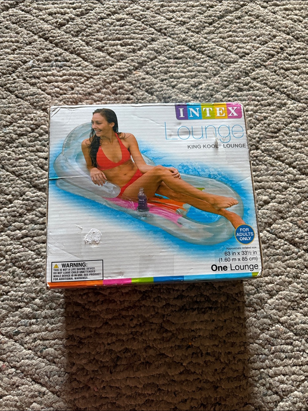 New Intex Clear Inflatable Lounge - Picture 2 of 2
